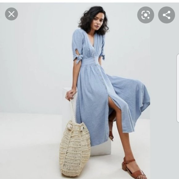Free People Dresses & Skirts - Free People Love of My Life Midi Shirtdress